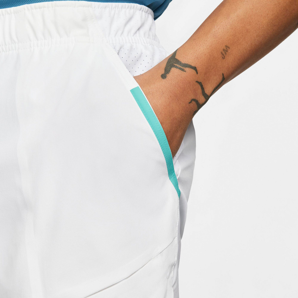 Мужские теннисные шорты Nike Court Flex Slam Shorts Men - White, Turquoise