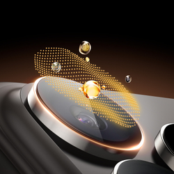 Защитное стекло на объективы камеры для iPhone 17 Pro и 17 Pro Max, серия HAWK Series от Dux Ducis, рамки из алюминия синего цвета (Deep Blue)