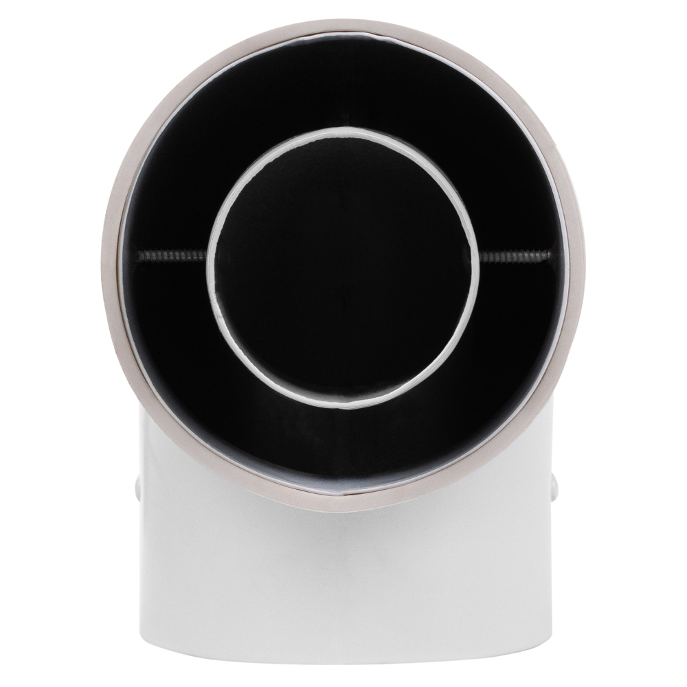 Отвод коаксиальный промежуточный Royal Thermo 60/100, 90 гр. M/M, подкл. через хомут