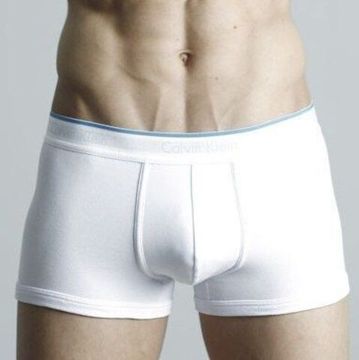 Мужские трусы боксеры Calvin Klein Tech Cool Cotton White ГОЛУБАЯ ОКАНТОВКА