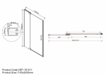 Душевая дверь Vincea Extra VDP-1E1011CLGM 100/110 профиль вороненая сталь/стекло прозрачное
