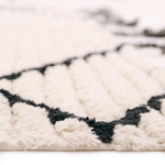 Стираемый коврик Nattiot Viktor Black M (135 Х 190 см), хлопок, бежевый