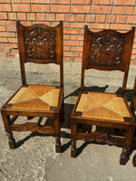 Старинные стулья 5 шт с ротангом