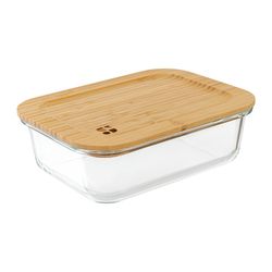 Набор контейнеров для запекания и хранения Eco Store с крышками из бамбука, 3 шт.