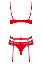 Чувственный ажурный комплект Heartina из 3 предметов