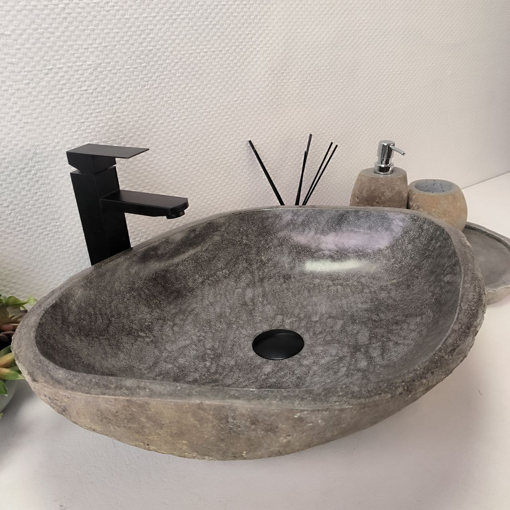 Раковина из речного камня RS-63433 (58*45*16) 0123