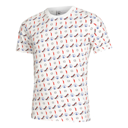 Мужское теннисное поло Quiet Please New York Statement T-Shirt Men - White, Multicoloured