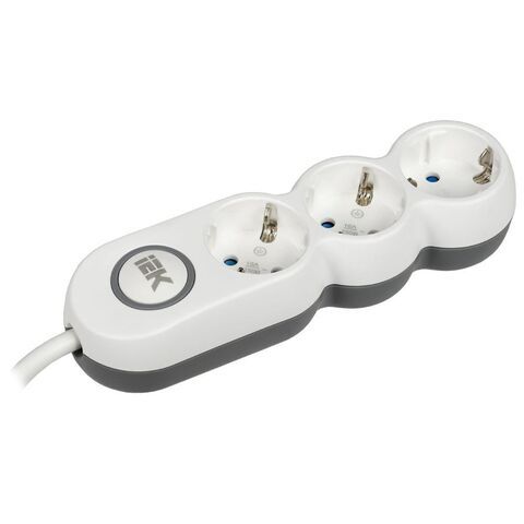Удлинитель бытовой 3 гн, 5 м, ПВС, 3х1.5 мм2, IEK, UNO, WYP53-16-03-05-Z