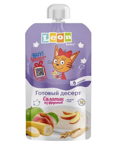 ПЮРЕ LEON BABY ФРУКТОВЫЙ САЛАТИК МУЛЬТИЗЛАК С 6 МЕС 115ГР