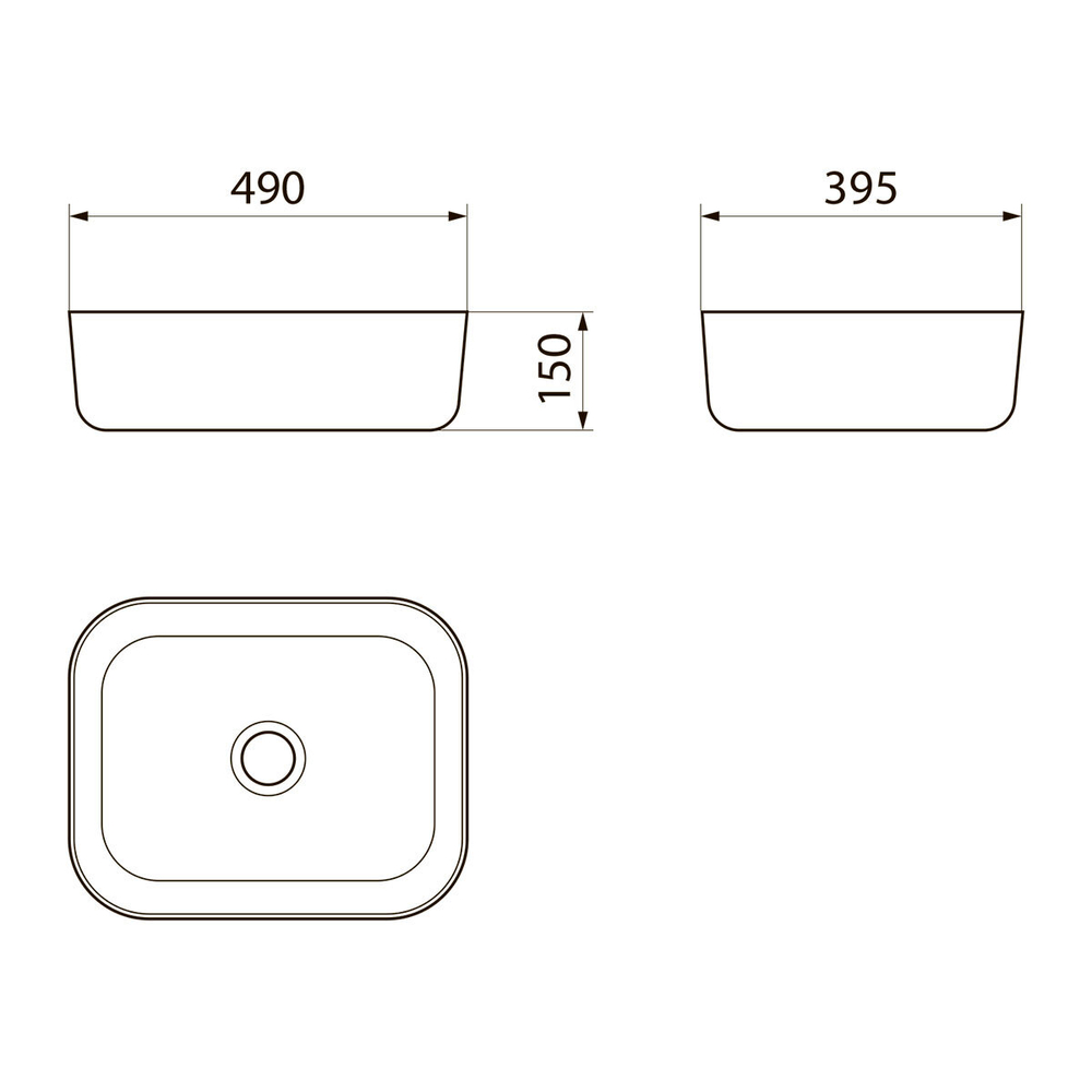 Раковина Point Афина 50 PN43041 прямоугольная, белая