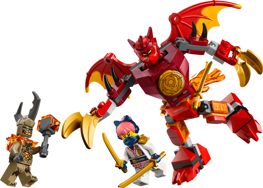 Конструктор Лего Ниндзяго Боевой робот Кая 71851 | LEGO Ninjago Kai's Dragon Mech Battle Pack  85 деталей 6+