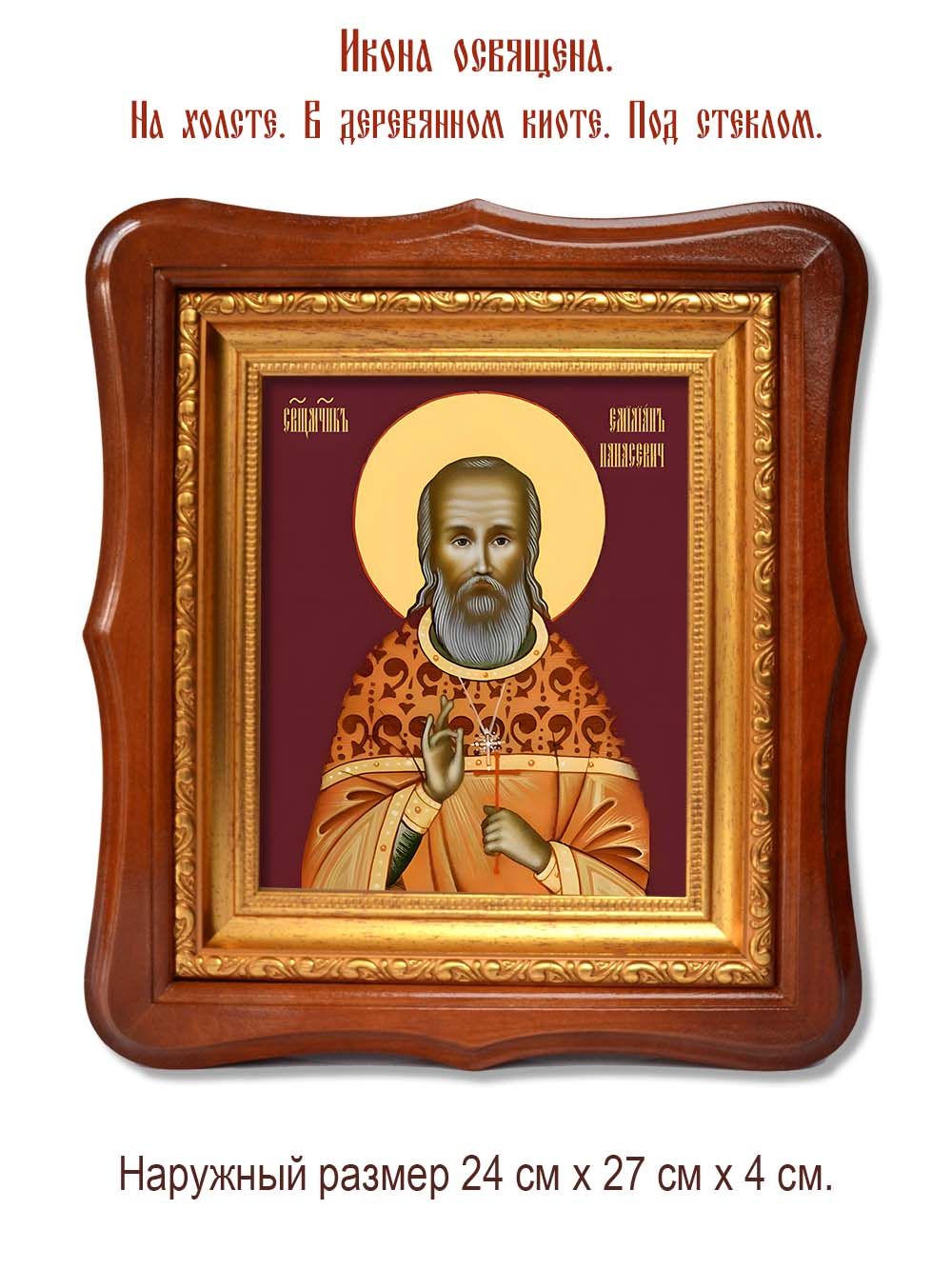 Емилиан Панасевич священномученик, чтец. Икона на холсте.