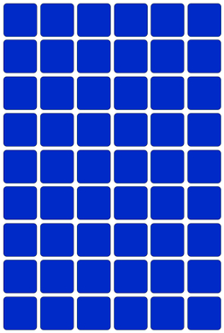 Виниловые наклейки для маркировки Policomprint М2, 20х20 мм. 108 шт.