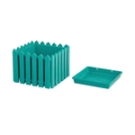 Кашпо Лардо квадратное среднее бирюзовый 284х218мм