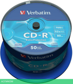 CD-R диск Verbatim 700MB 52x Cake Box DataLife (43351)