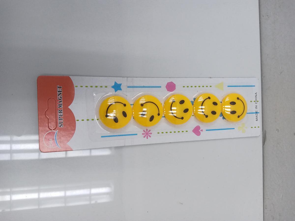 Набор магнитов "Смайлы" 5 штук, 3см, на блистере