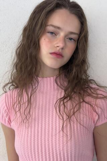 ZARA ТОП ИЗ ТРИКОТАЖА С РЕЛЬЕФНЫМ УЗОРОМ, РОЗОВЫЙ