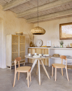 Стул Romane из натурального массива бука с ясеневым шпоном и ротангом