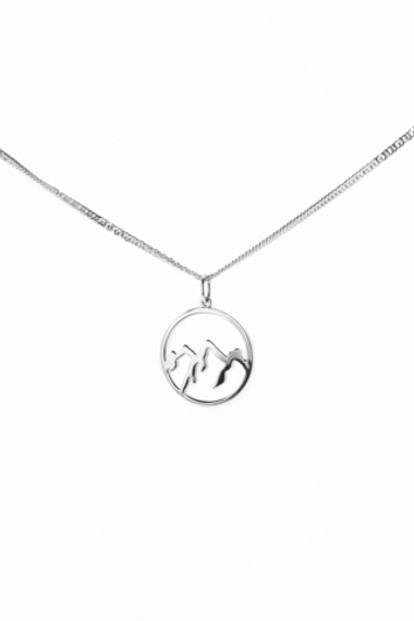 Подвеска "Горы" из серебра 21 мм