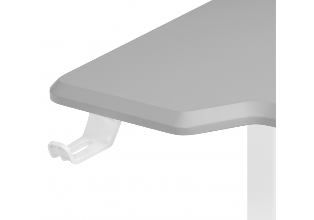 Компьютерный стол Woodville Маркос 140х80 светло-серый, белый, ножки белые