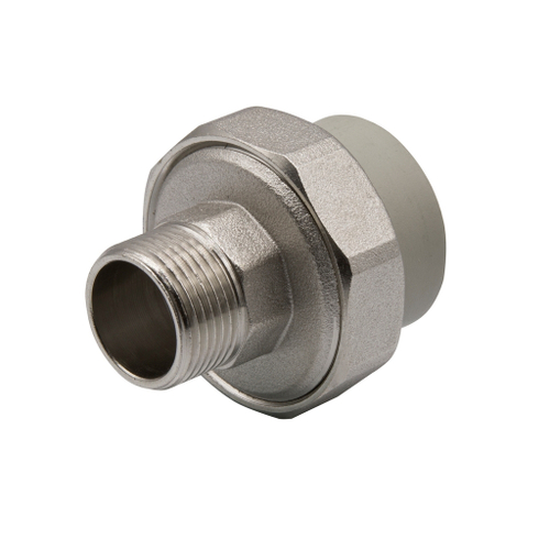 Муфта комб. разъемная, нар 32х3/4'' EVER® plast  СЕРЫЙ (Россия)