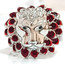 Ювелирное кольцо из серебра"Лев"