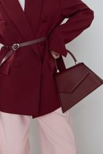 БАЗОВЫЙ ТОНКИЙ РЕМЕНЬ С МЯТОЙ ПРЯЖКОЙ BORDO