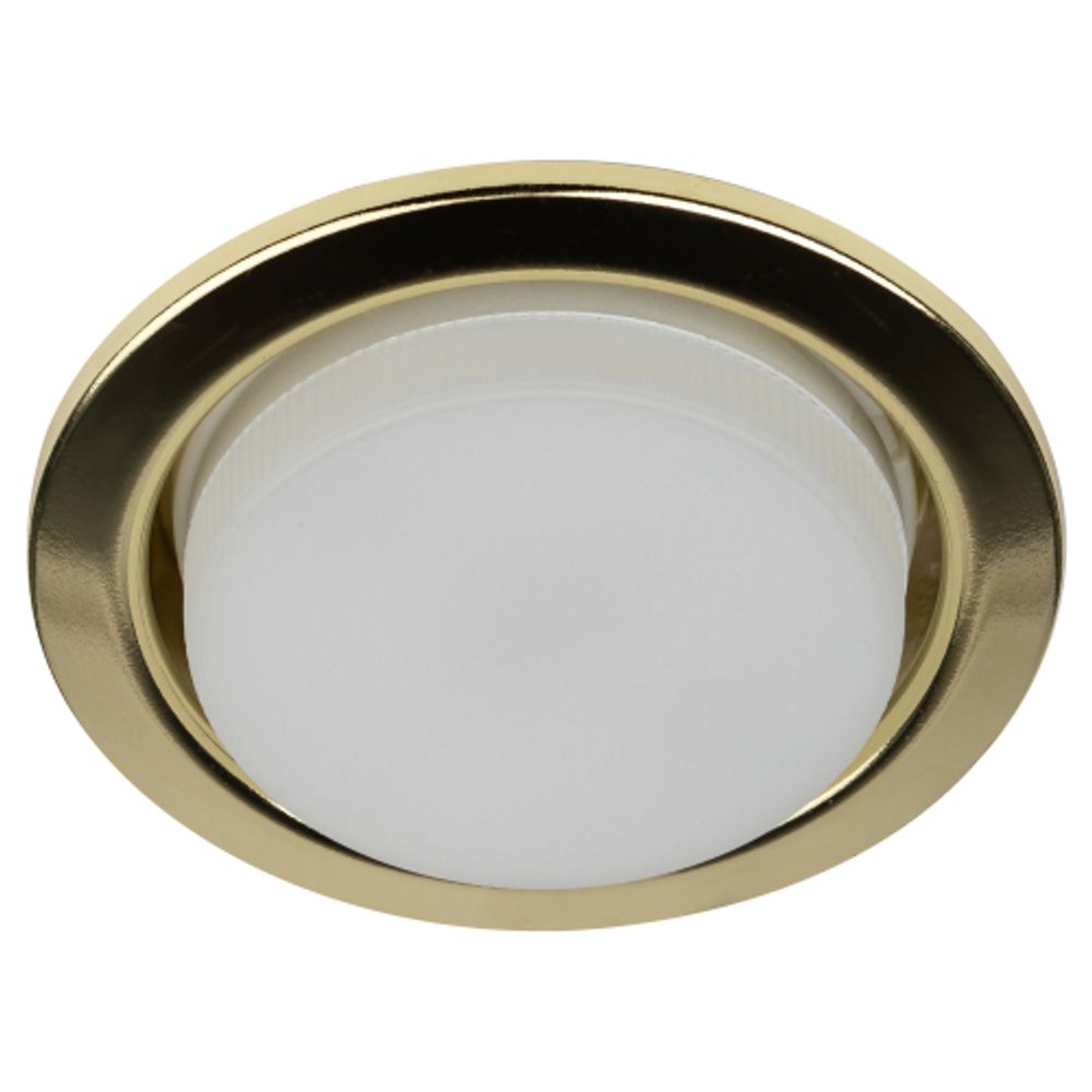 Светильник встраиваемый ЭРА KL35 GD /1 (к) под лампу GX53 золото термокольцо в комплекте | Встраиваемые светильники Для ламп GX53