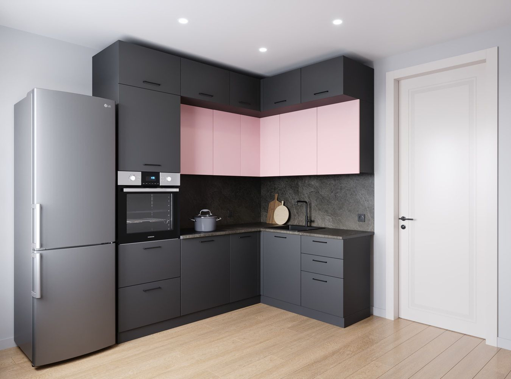 Кухонный гарнитур угловой Роза 2200х1700 столешница.26мм