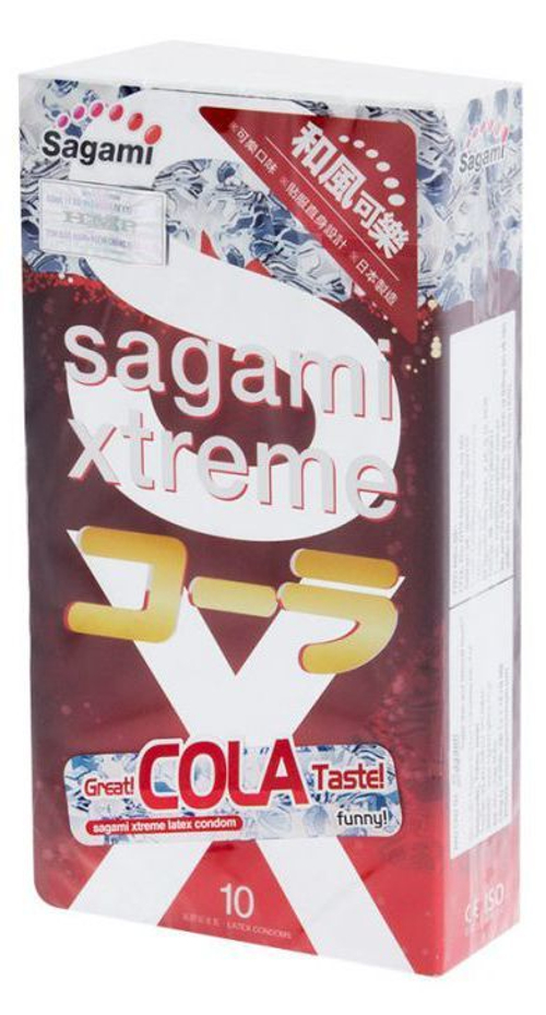 Sagami Xtreme Cola, 10 шт. – ароматизированные презервативы со вкусом колы