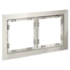 Рамка стеклянная VOLTUM S70 на 2 поста, (кашемир, стекло) vls110203