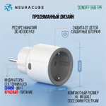 Умная WiFi розетка Sonoff S60TPF, 16А/4000Вт (Работает с Яндекс Алисой)
