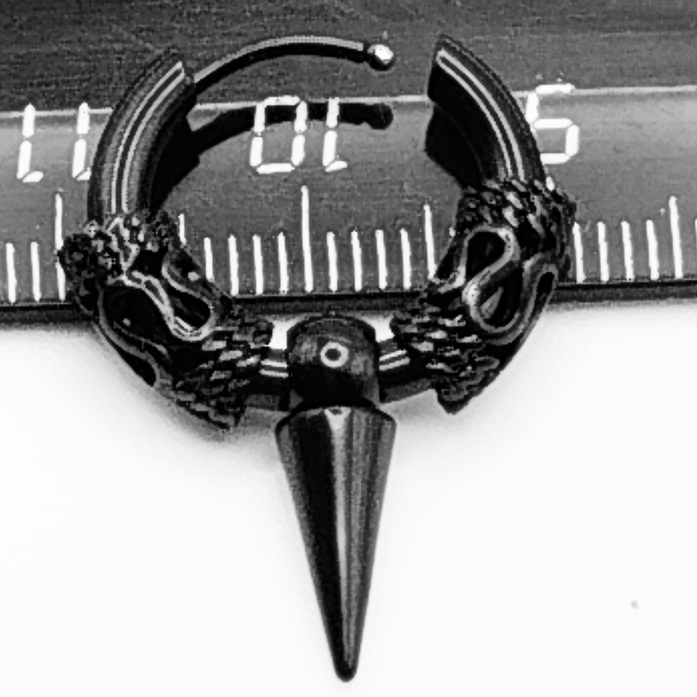 Серьга кольцо (1шт) диаметр 14мм для пирсинга уха. Сталь с покрытием.
