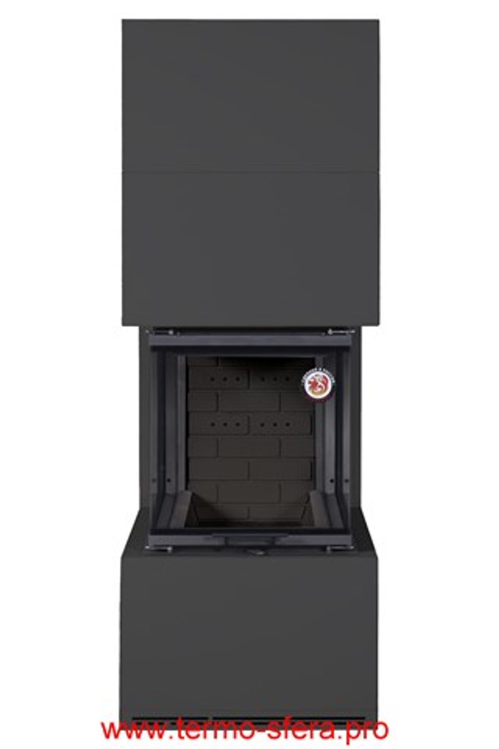 Камин РОДОС 900 ЧЕРНЫЙ, шамот черный