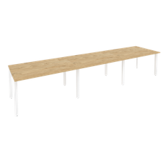 Onix Стол переговорный O.MP-PRG-3.3 Тиквуд Светлый/Металл Белый 4140*980*750