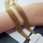 Цепочка готовая, сталь, 2я позолота, звено 1.9мм, длина 45 см