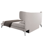 Кровать 7160/GC1801 из светло-серой ткани 180x200