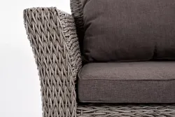 "Капучино Сингл" лаунж-зона из искусственного ротанга (гиацинт), цвет серый