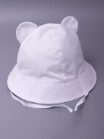 Детская белая панама на завязках пляжная