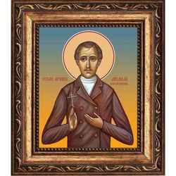 Михаил Амелюшкин мученик. Икона на холсте.