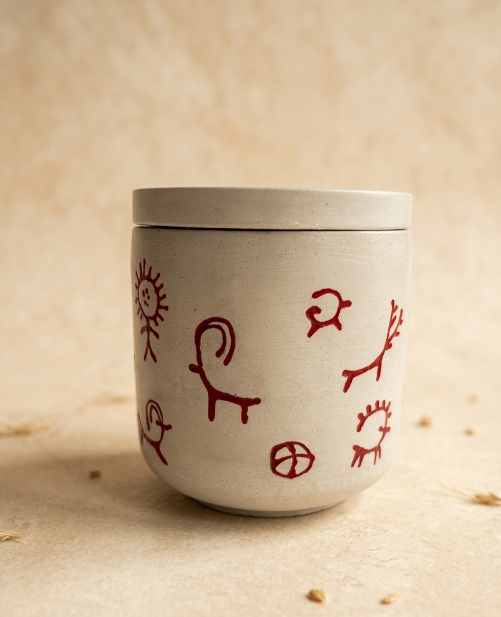 Этно свеча с ручной росписью "Саймалуу-Таш"