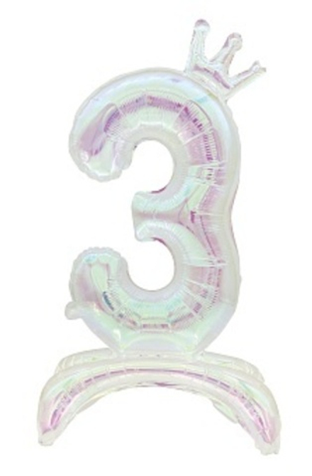 К Цифра 3 Корона на подставке Хамелеон 32''/81 см.