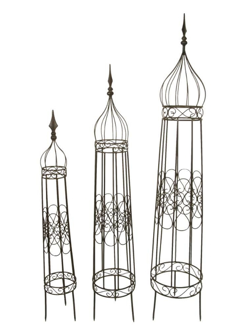 Набор из 3-х опор для растений "Кампо" темно-корич. 19,5x125см /25x149см/ 31,5x176см