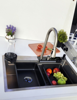 Многофункциональная кухонная мойка из нержавеющей стали BZ9953QH цвета Графит