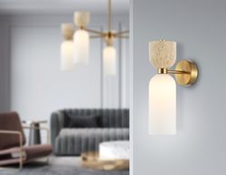 Ambrella Настенный светильник с травертином Ceramo Modern LH53327