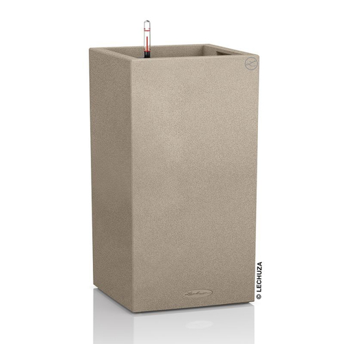 Кашпо Lechuza "Canto Complete sandy beige" (пластик), 30x30xH56 см