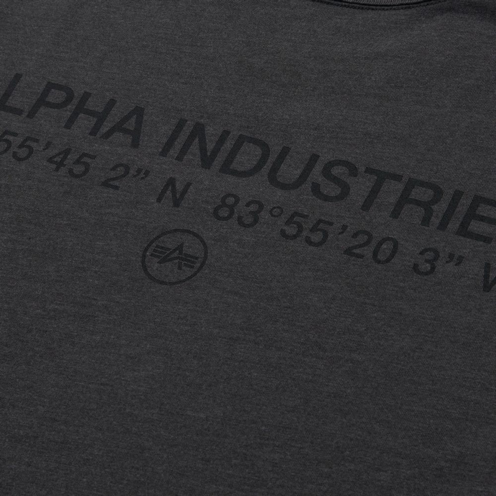 Футболка Alpha Industries Alpha Code Graphic Tee Dark Charcoal