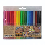 Фломастеры 18цв. "Капибара" на водной основе, с вентилир.колпачок, морозостойкие (Центрум)