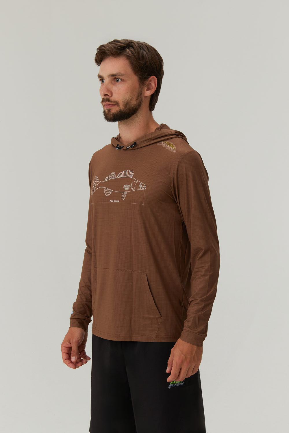 Джерси Судак Чертеж Коричневый с рукавом под палец