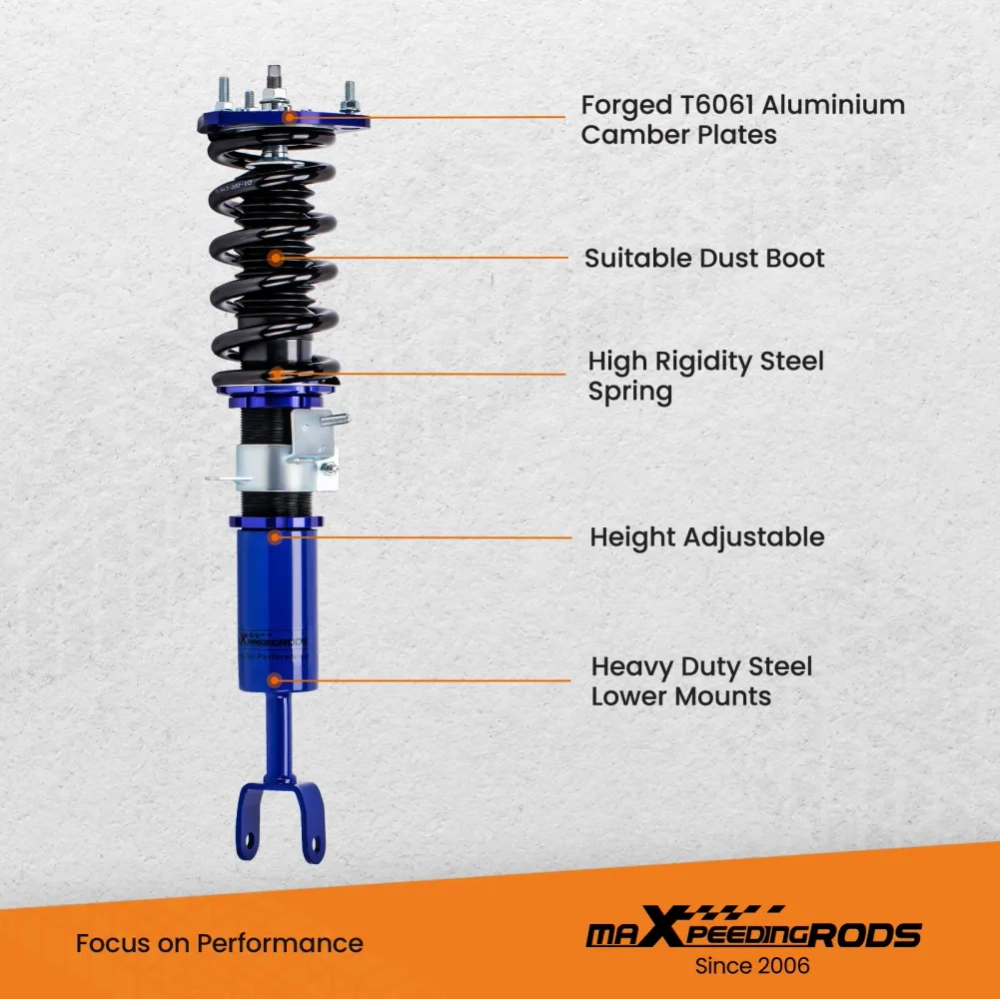 Комплект для автомобиля Nissan 350z coilovers 2003 - 2008 Shock Absorbers Suspension Kits Coil Coilovers Struts lowering kit
